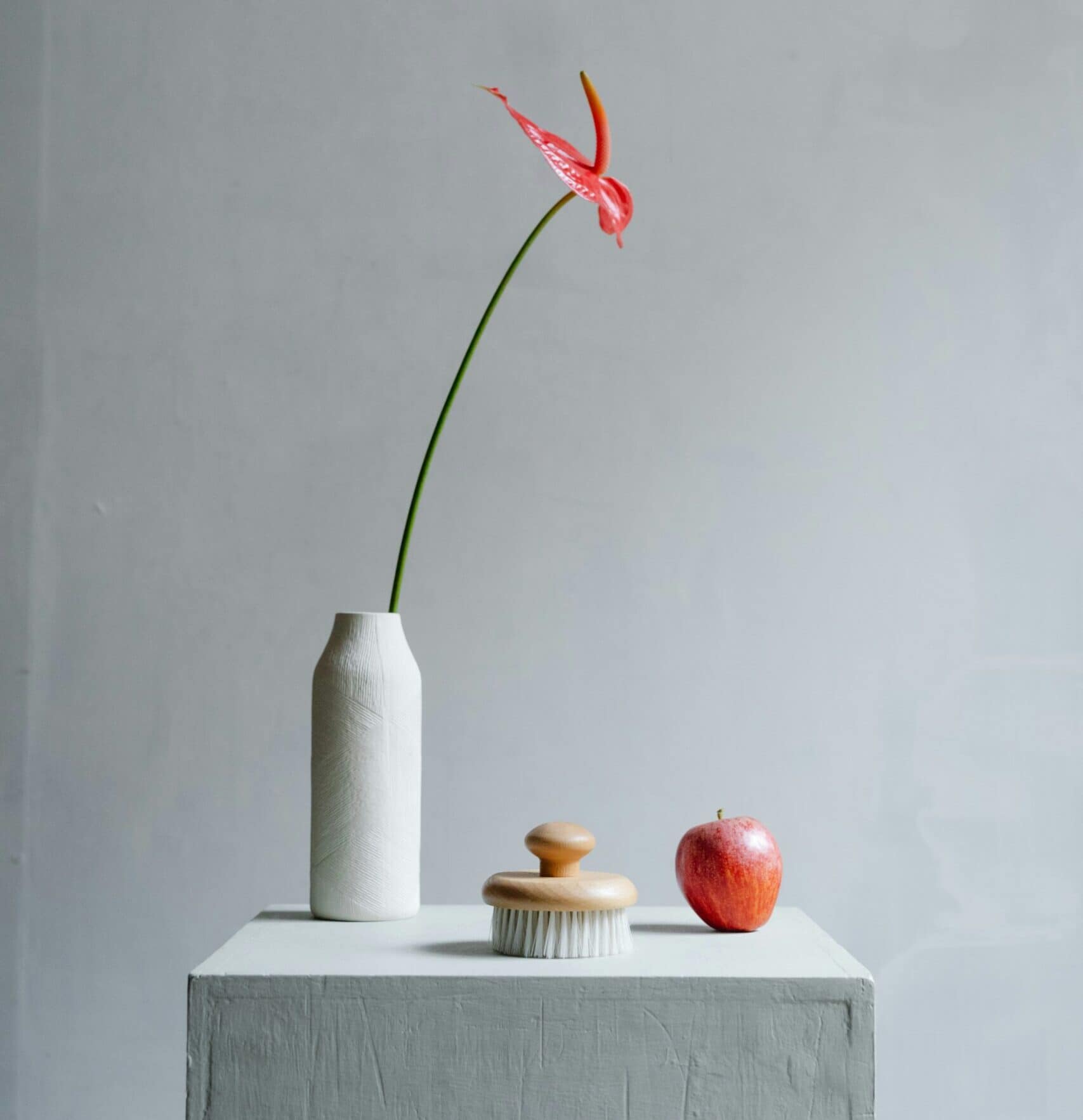 Minimalist lifestyle aesthetic with few intentional objects and clean space.